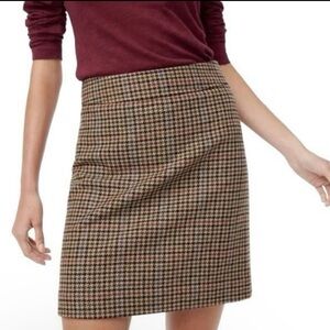 J. Crew Multicolor Houndstooth Pencil Skirt